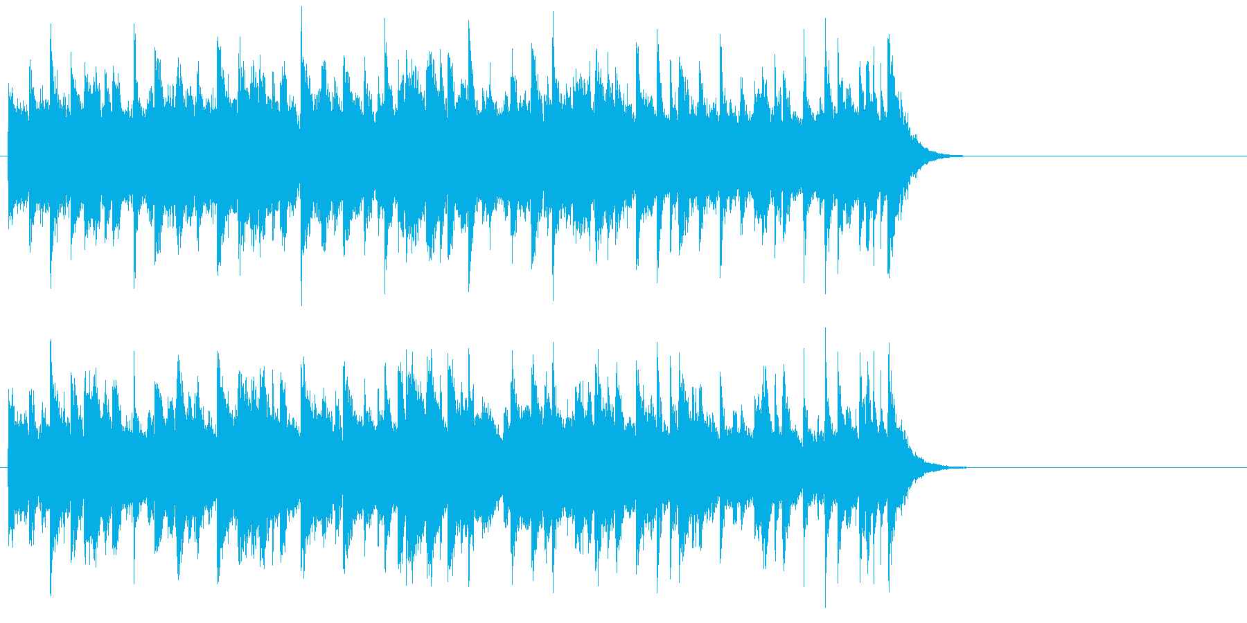 ゆったりしたエンディング(サビ)の再生済みの波形