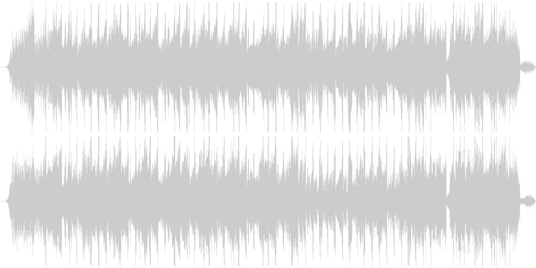 音楽の逆再生を早送り(逆回転巻き戻し)の未再生の波形