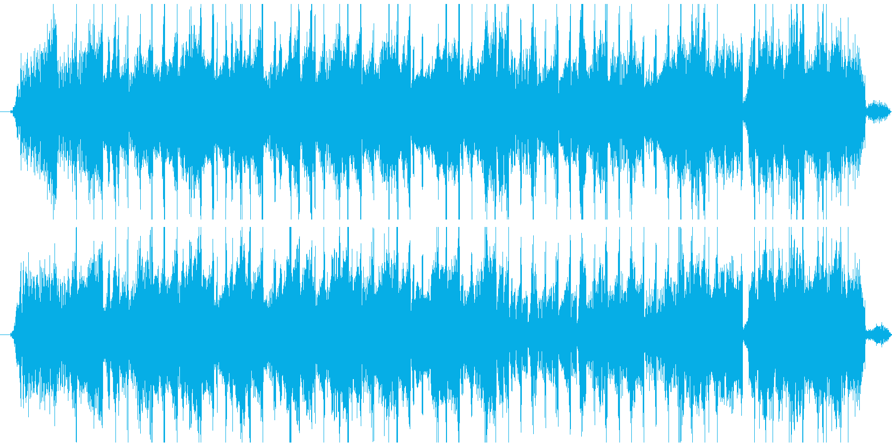 音楽の逆再生を早送り(逆回転巻き戻し)の再生済みの波形