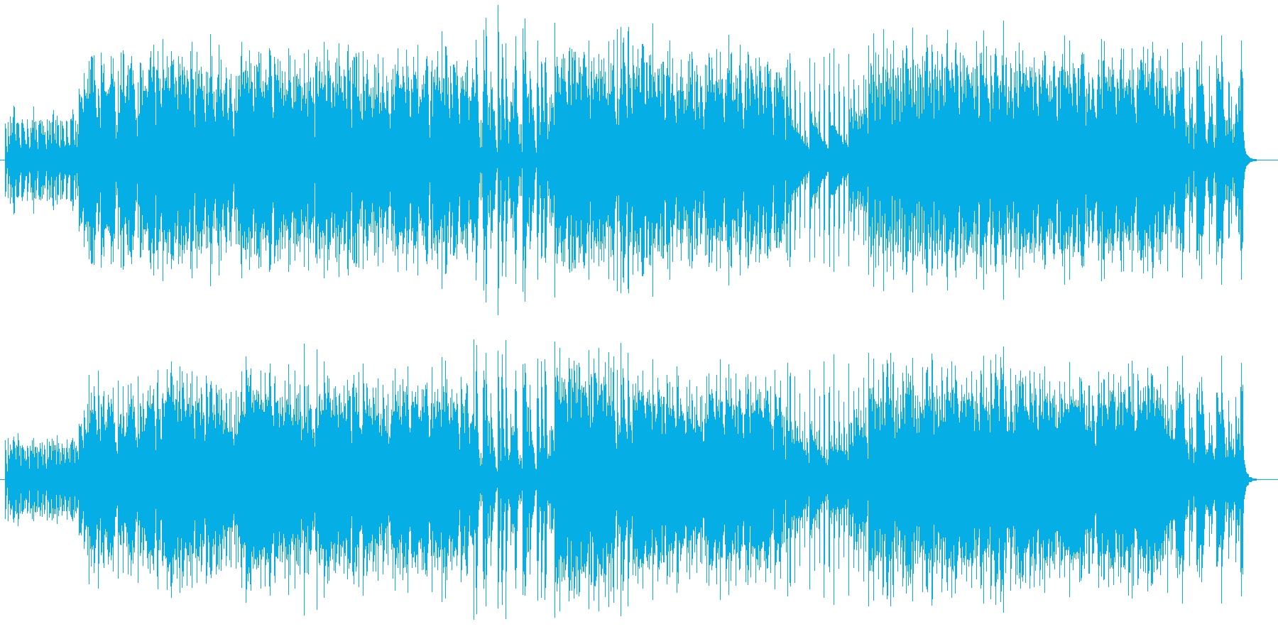 マラカスのリズムの音が効果的なポップ曲の再生済みの波形