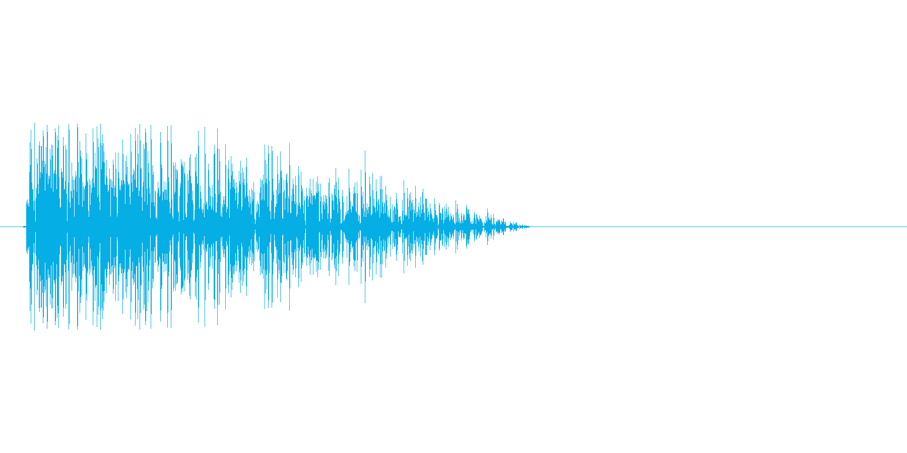 8bitの爆発音 ボーンの再生済みの波形