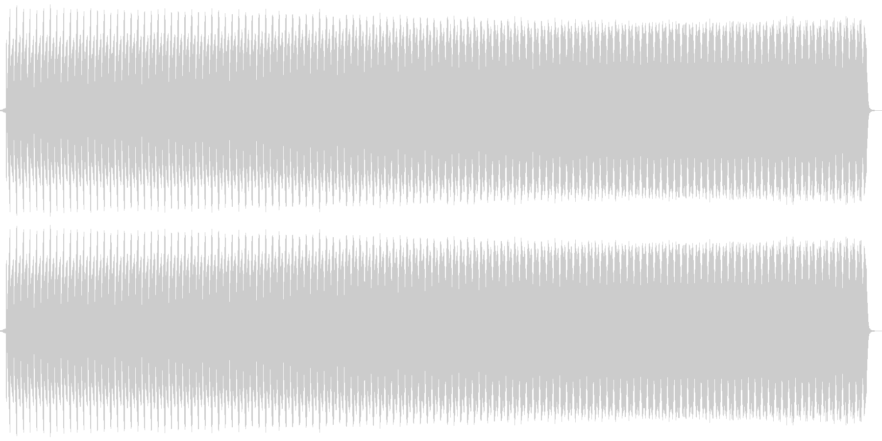プー。クイズ不正解・ブザー音の未再生の波形