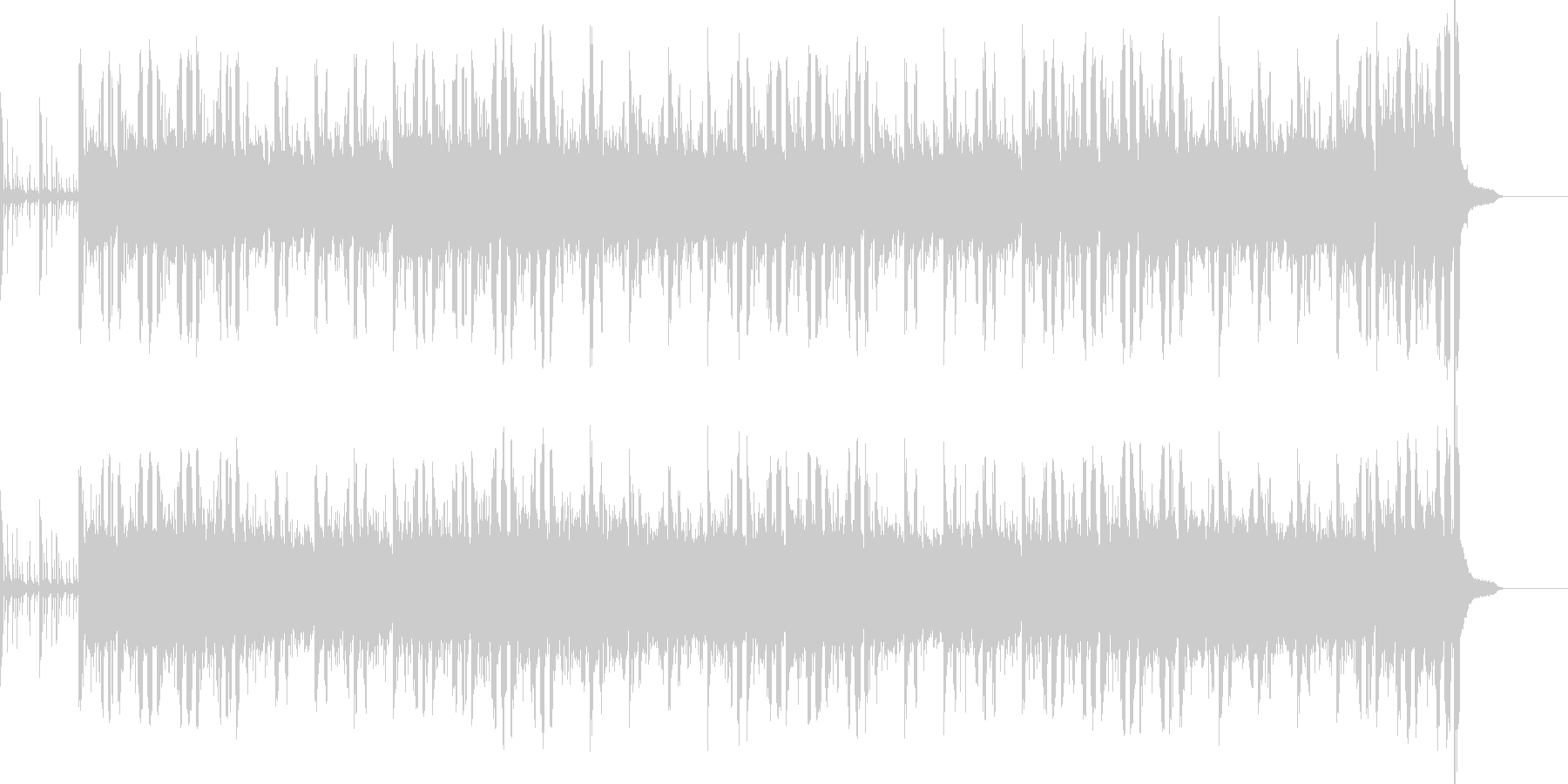 自然散策: シンセリードの爽やかな曲の未再生の波形