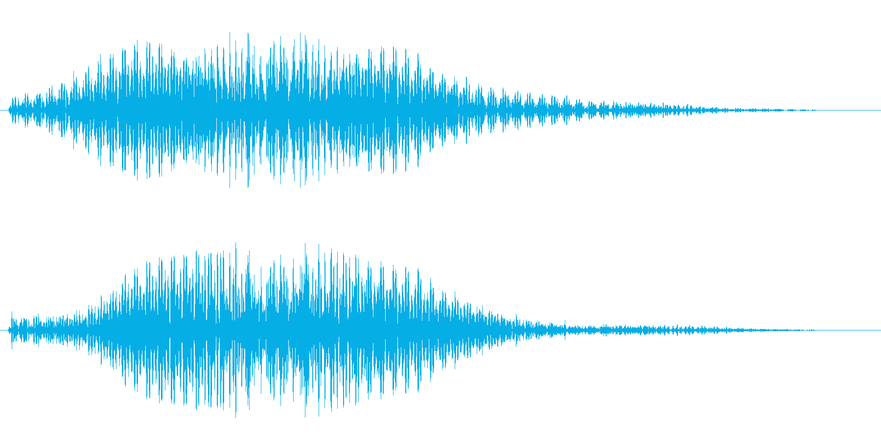 ビュウォーッ(高速移動による風の音)の再生済みの波形