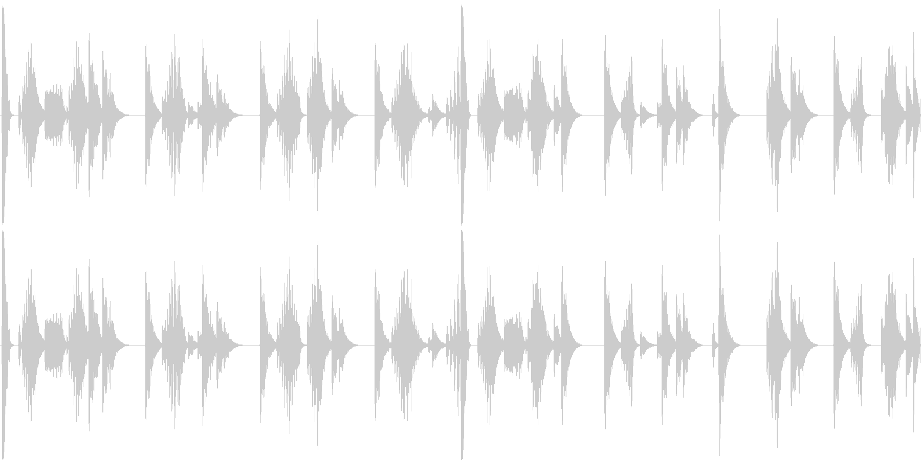 ドラムンベースを基本にした楽曲です。の未再生の波形