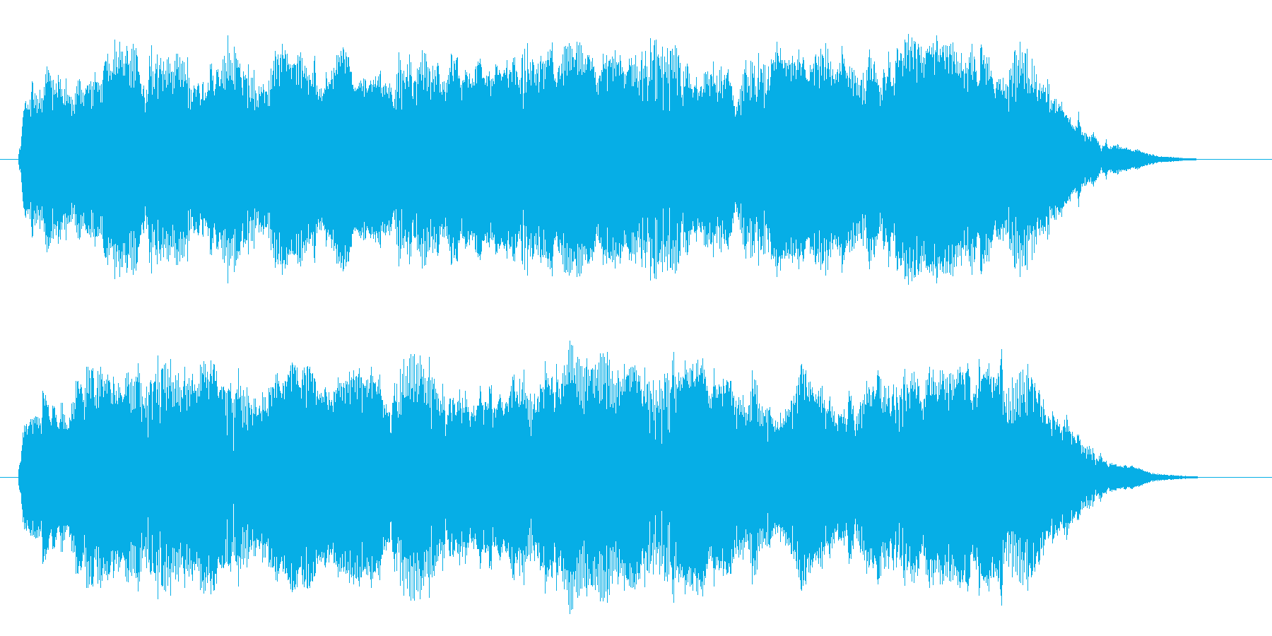 切ないシンセサイザーサウンドのインスト曲の再生済みの波形