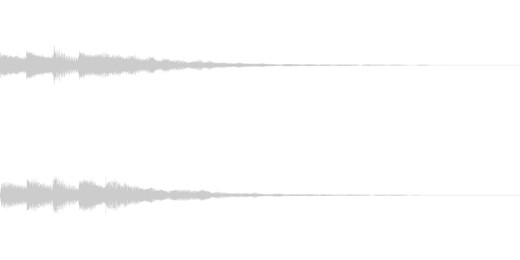 幻想的でミステリアスなピアノのスタート音の未再生の波形