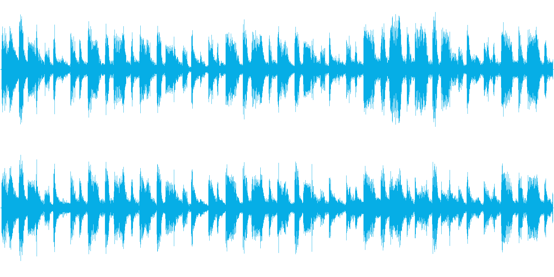 ドラムを強調した楽曲です。の再生済みの波形