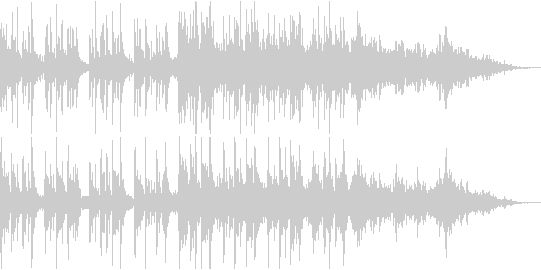 不気味なホラー曲 ストリングと木管系の未再生の波形