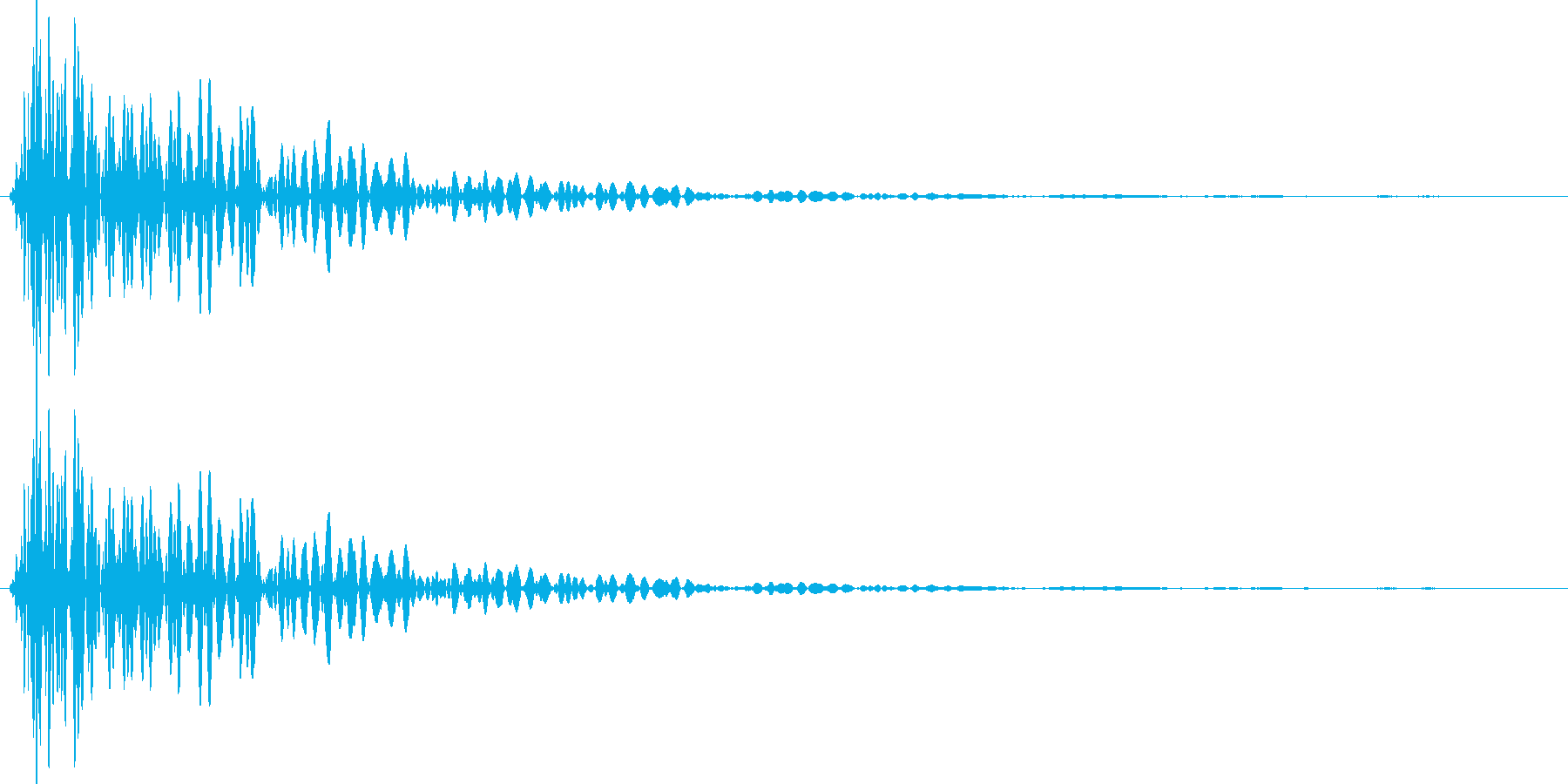 ドン(叩く音・木を叩く・打撃音)の再生済みの波形