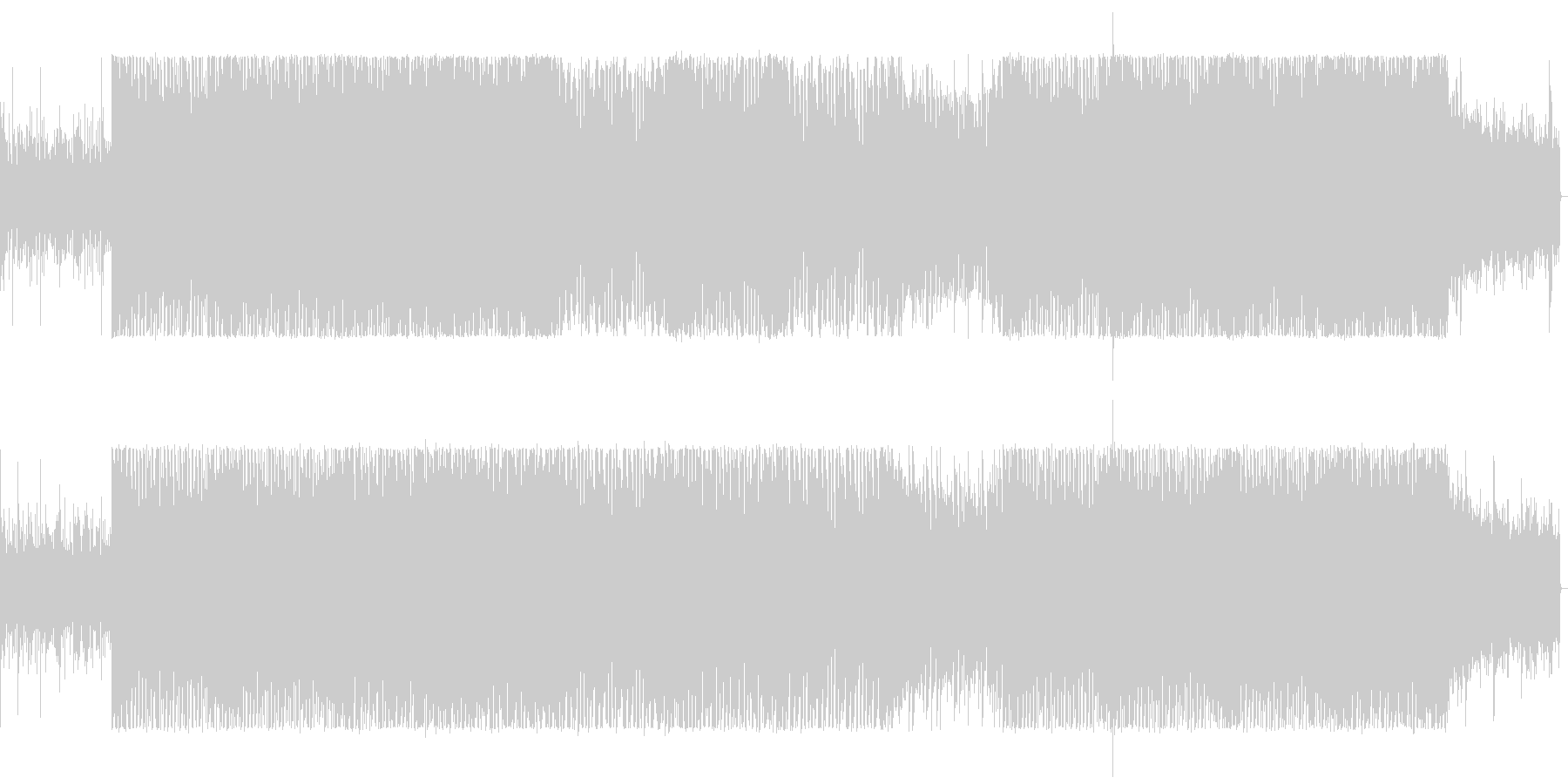 ドラムとシンセのくにゃくにゃ音のミックスの未再生の波形