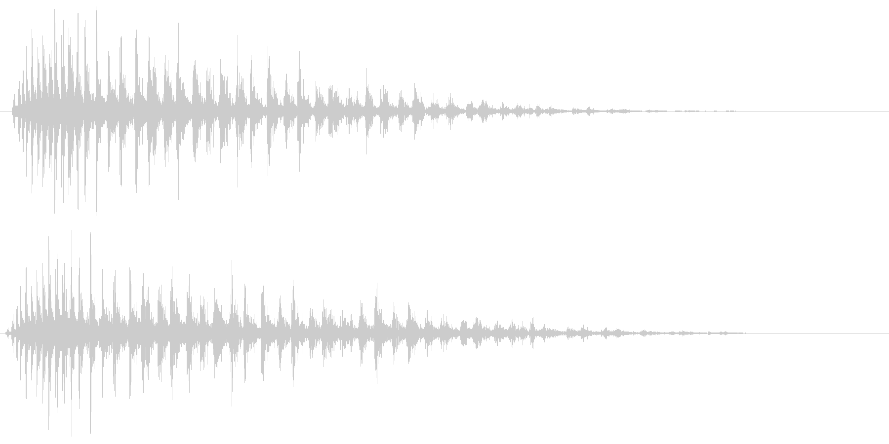 ジュワァァァァ〜という効果音の未再生の波形