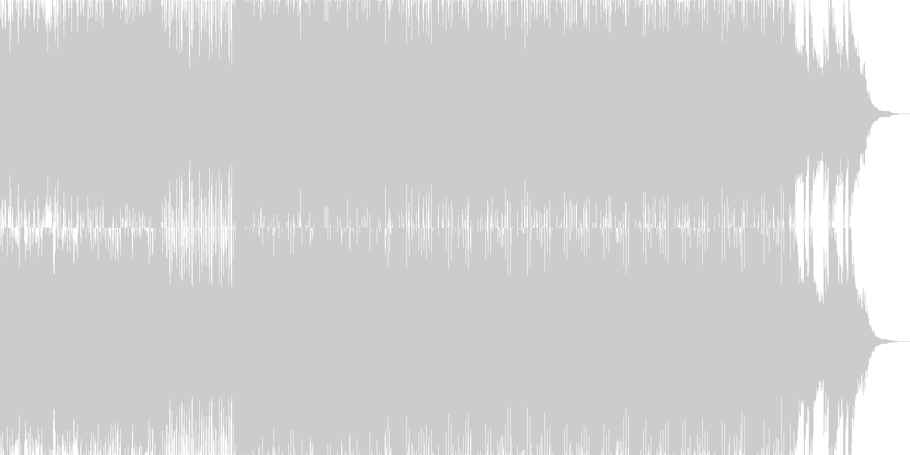 憂いと再起をイメージしたエンディングの未再生の波形