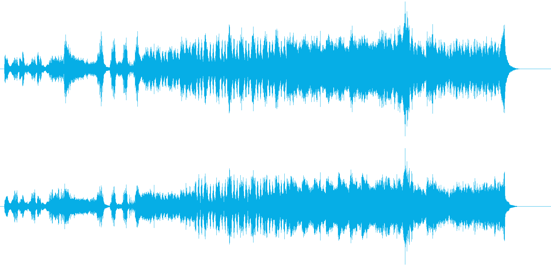 スクリーン・サウンド風の曲の再生済みの波形