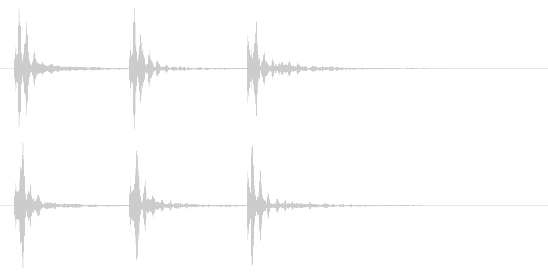 水が滴るような音の未再生の波形