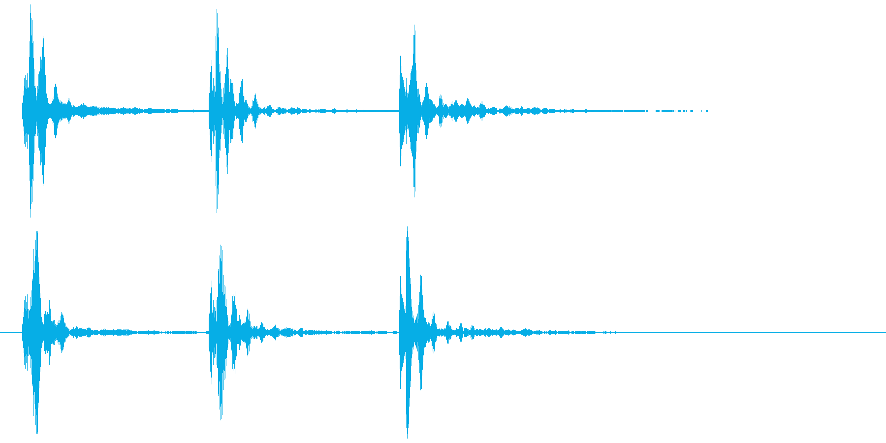 水が滴るような音の再生済みの波形