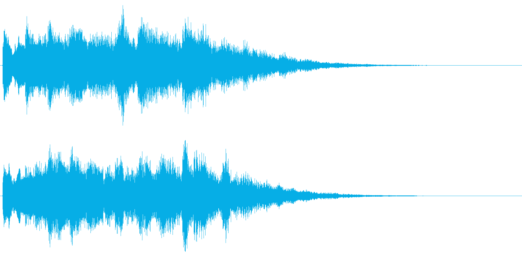 ベル系の転回音 優しい音 サウンドロゴの再生済みの波形