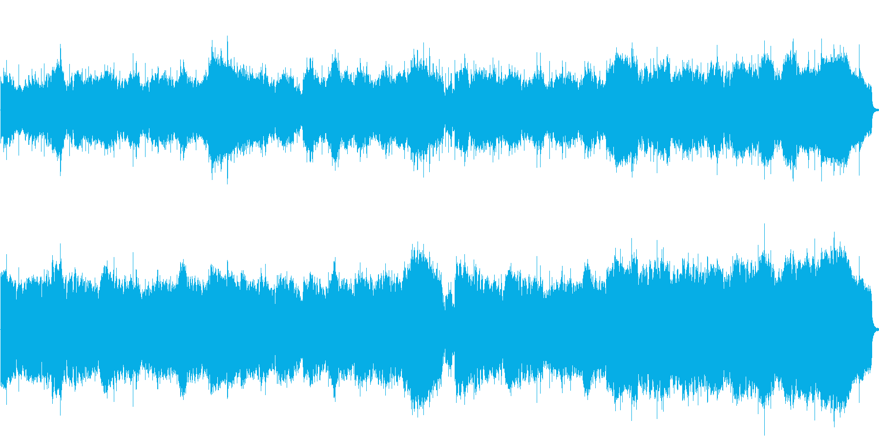 1分の曲です。爽やかなジャズフュージョ…の再生済みの波形