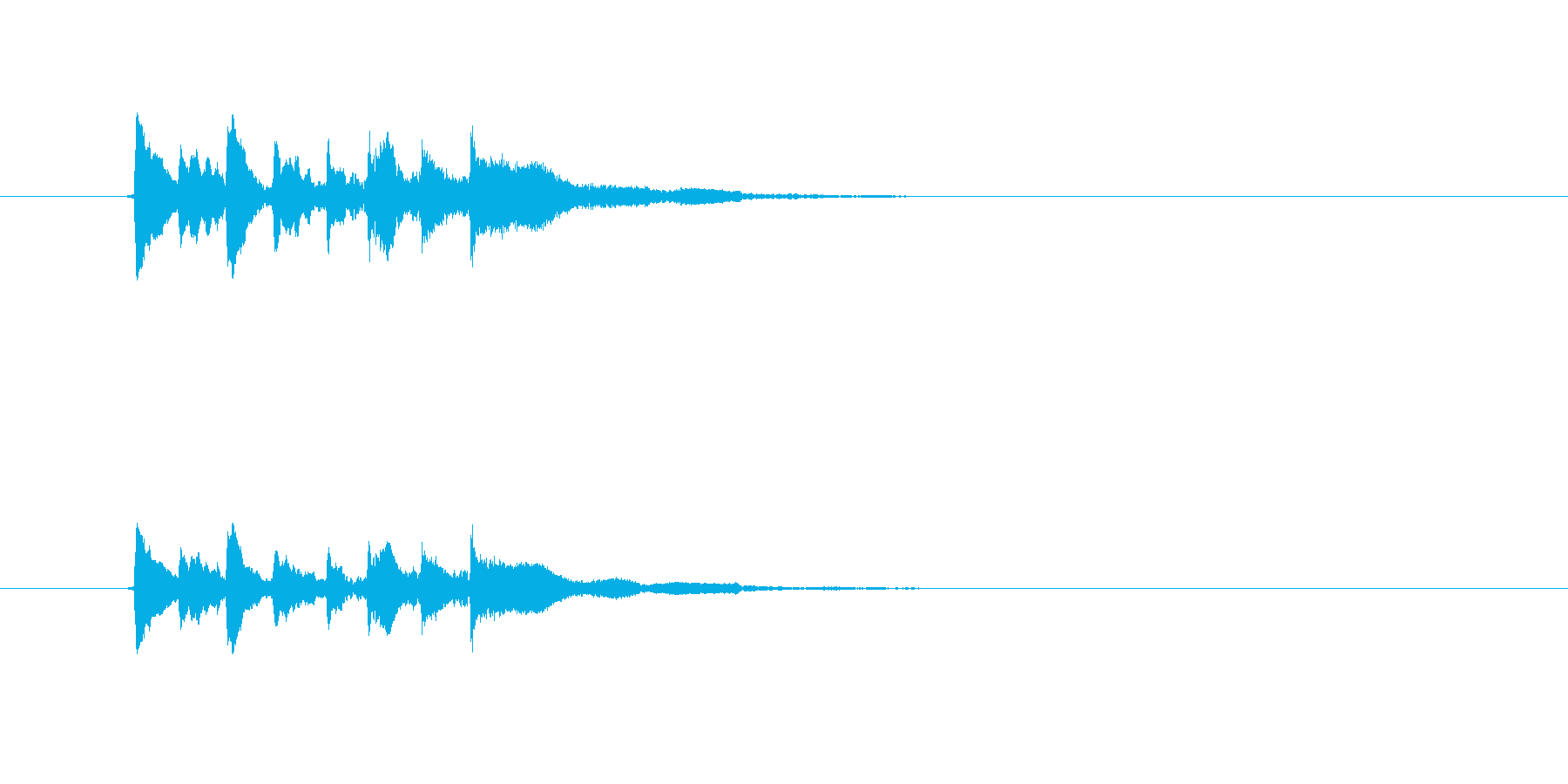 美しいギター音(弦、弾く)の再生済みの波形
