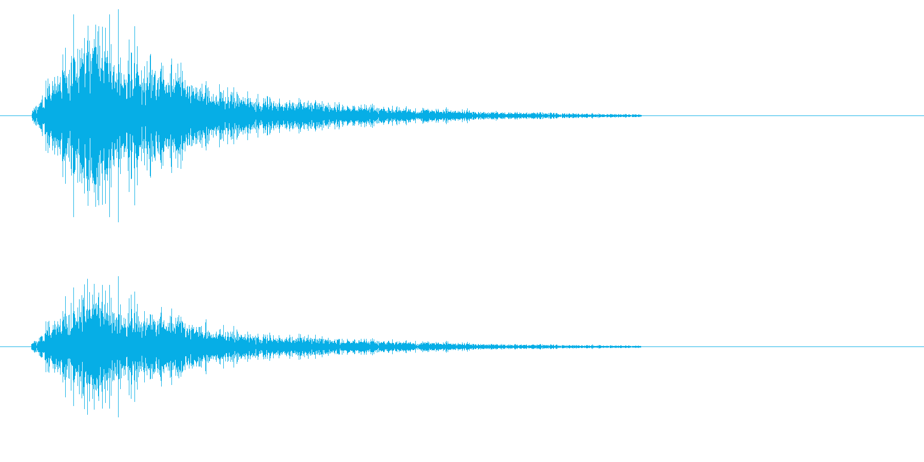 シャタン(シンプルでアクセントになる音)の再生済みの波形