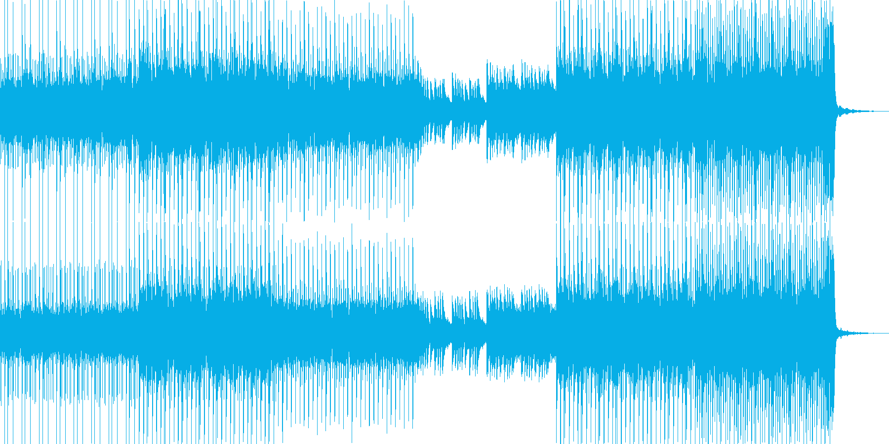 ミステリアスな雰囲気が漂うサスペンスな曲の再生済みの波形