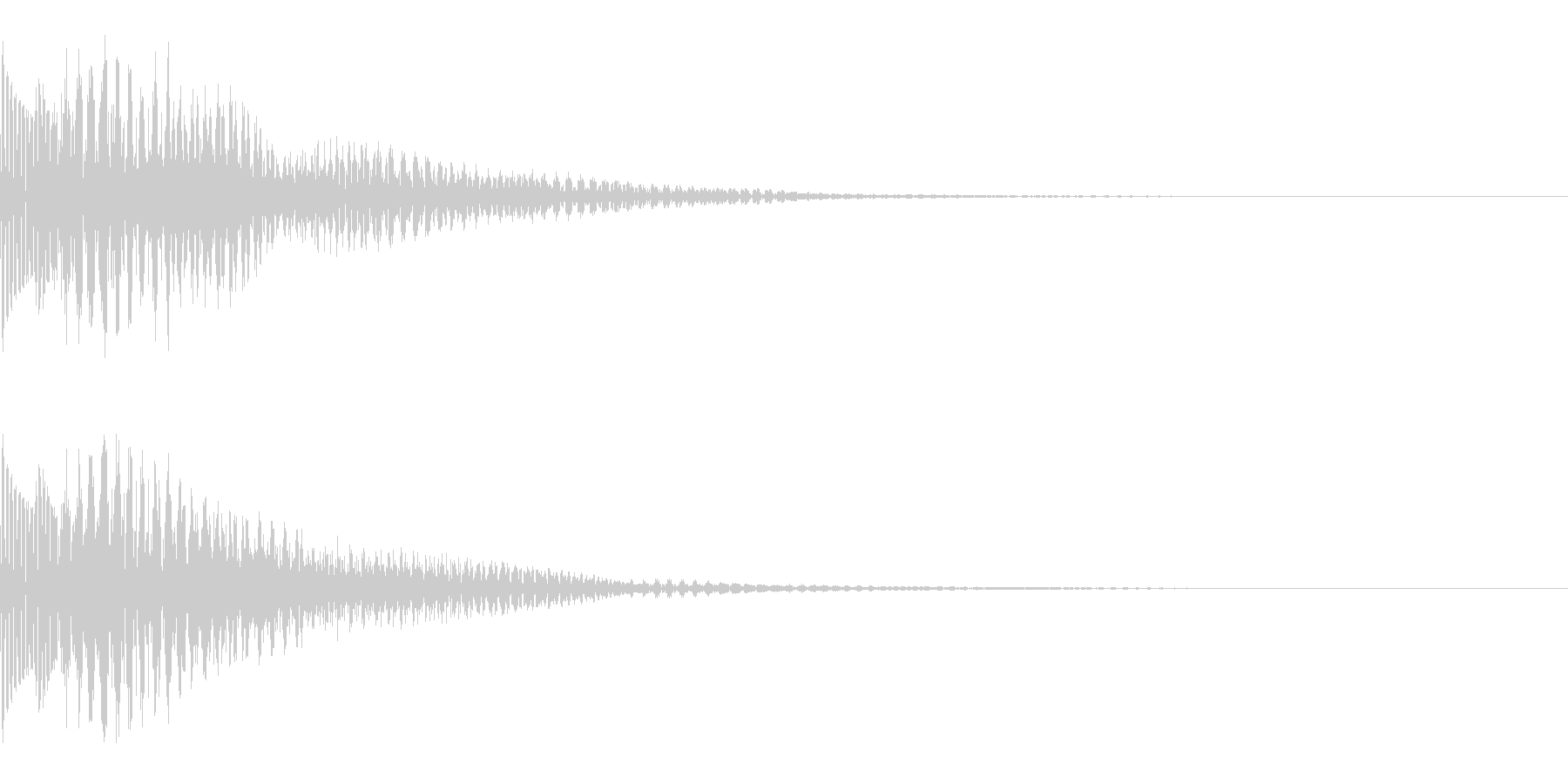 カーソルの決定音やお知らせ音の未再生の波形