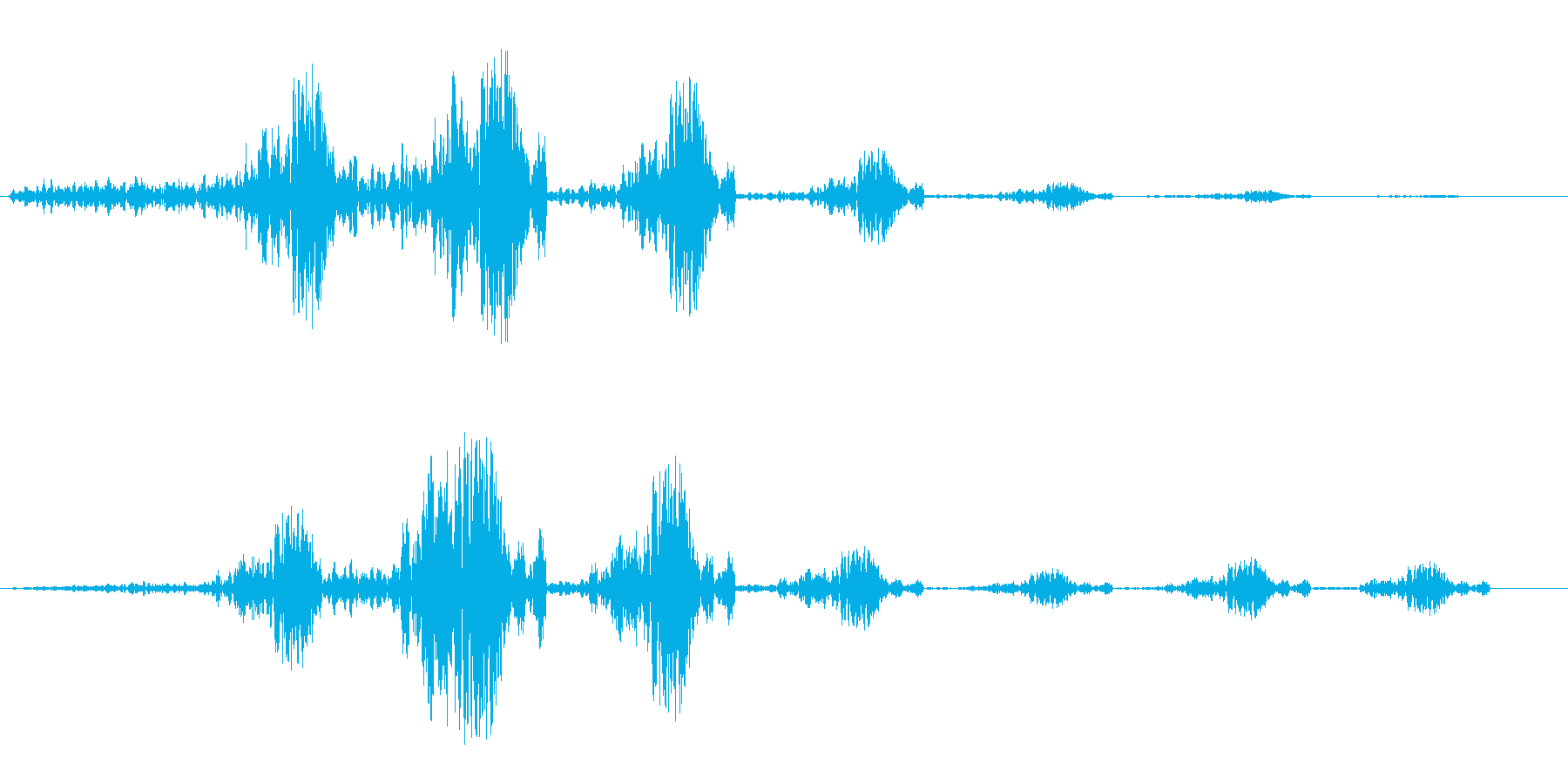 グーフワンフワン(通過音)の再生済みの波形