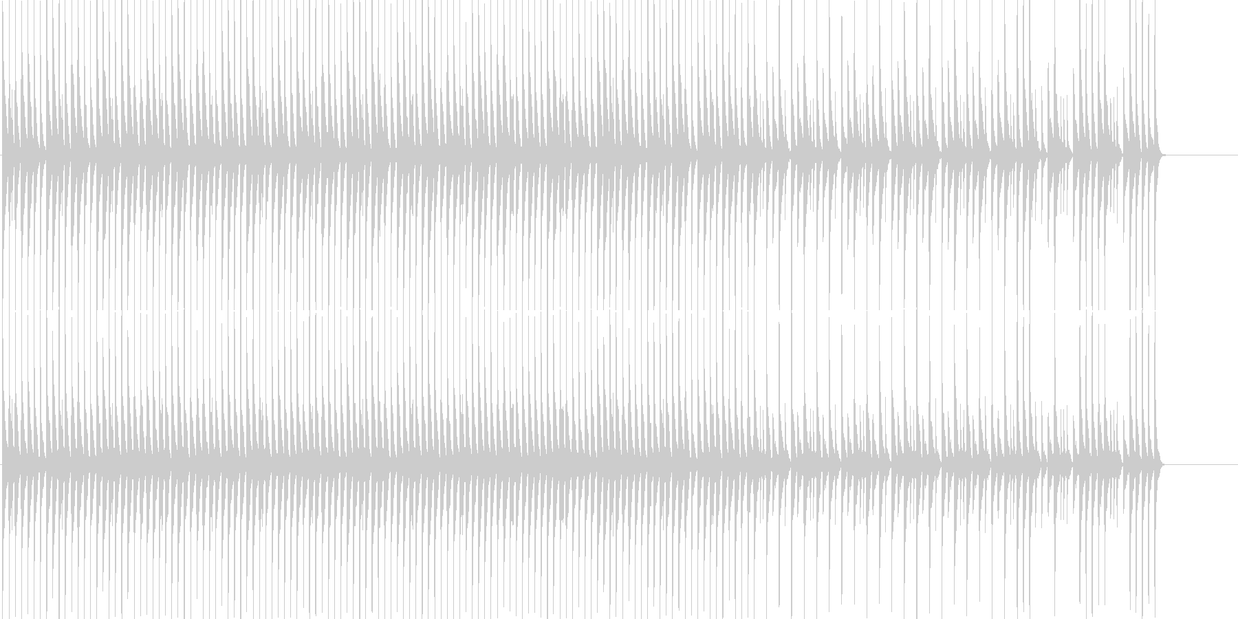 三線を使った淡々としてほのぼのしたBGMの未再生の波形