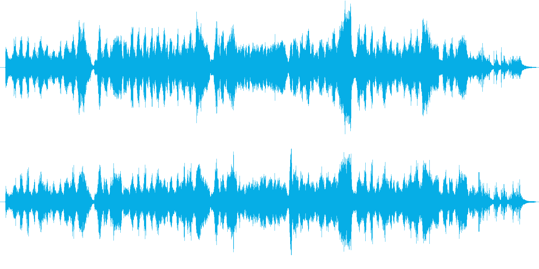 爽やかさと希望を感じる明るい穏やかな曲の再生済みの波形
