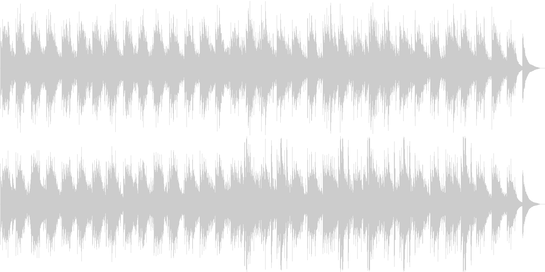 ゆったりとしたシンセ・ピアノなどの曲の未再生の波形