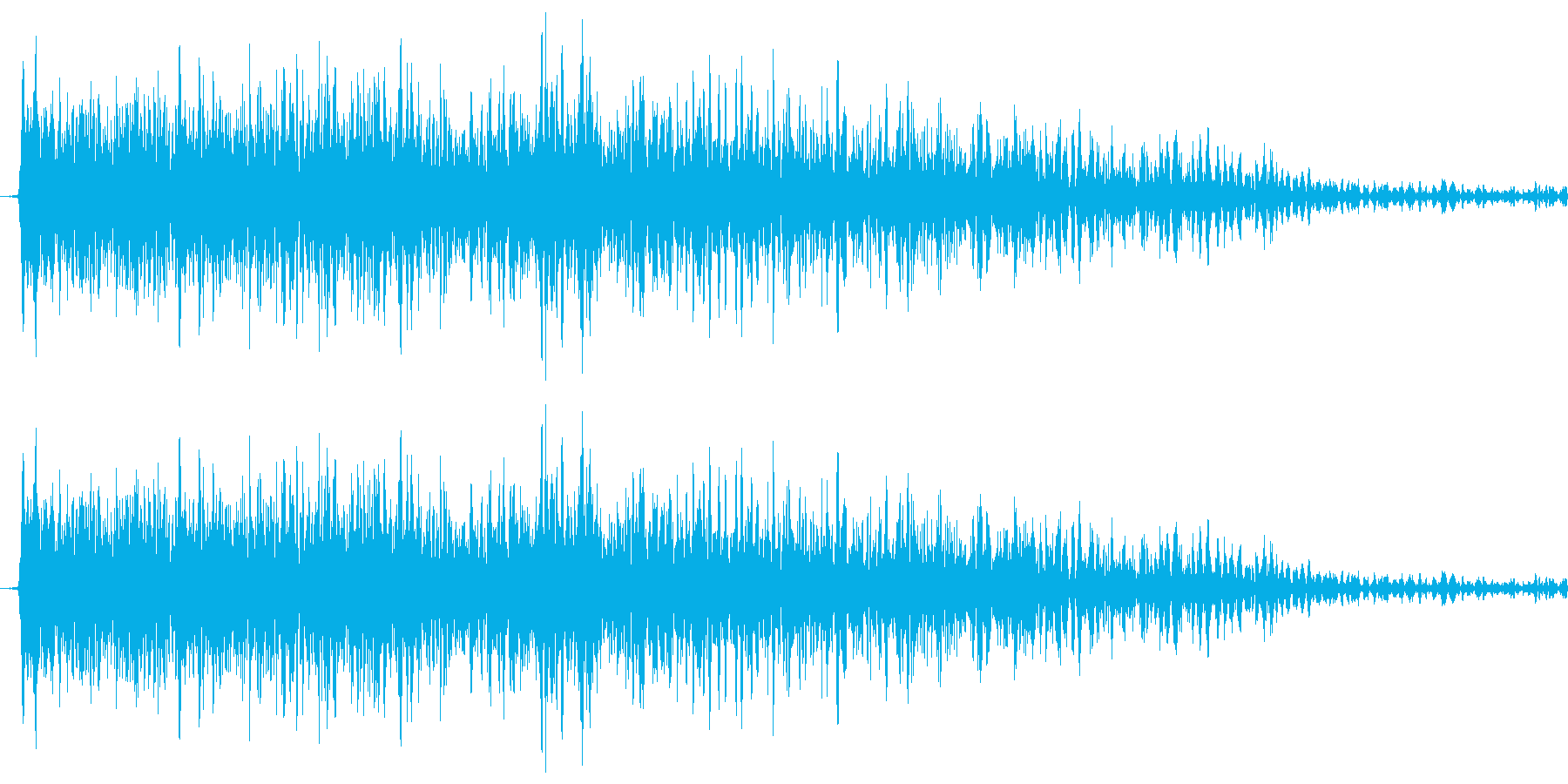 クイズの出題されるときの音の再生済みの波形
