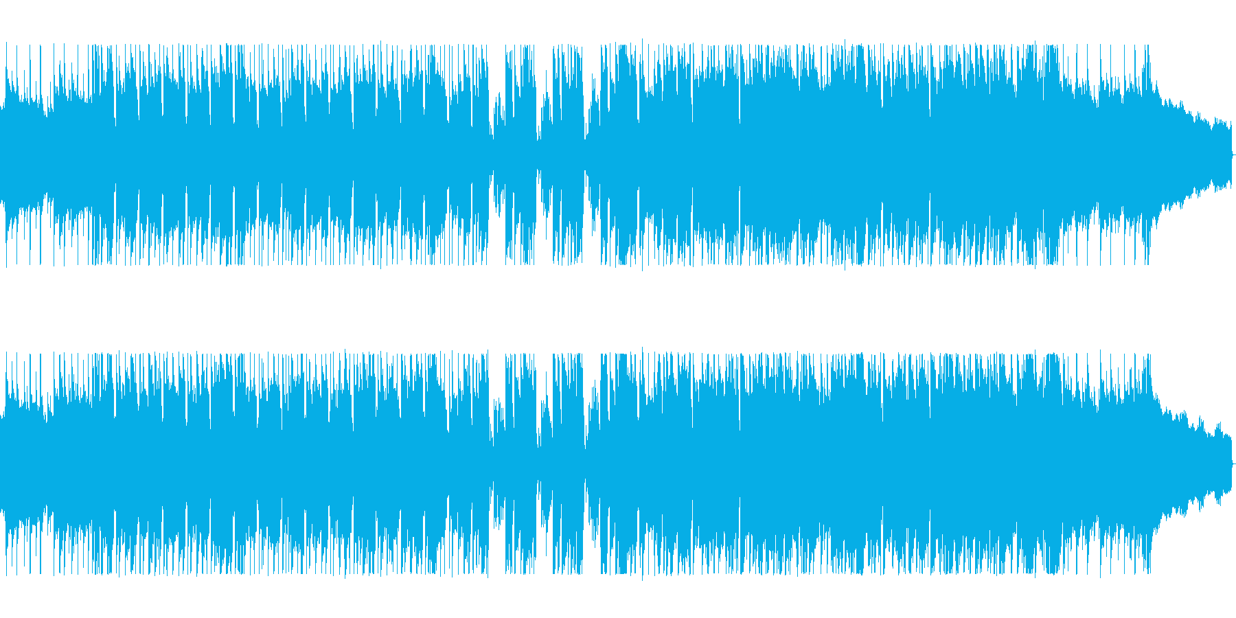 シンセの軽快な旋律が爽快感を与える曲の再生済みの波形