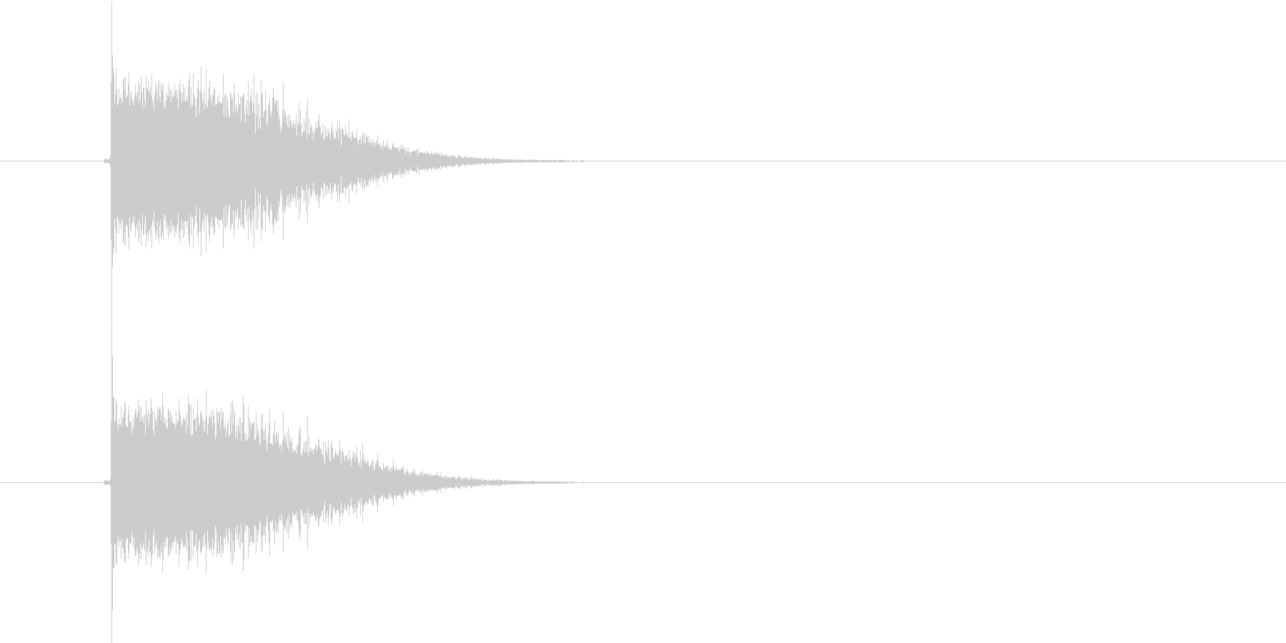 スピード感があるプシューという発射音の未再生の波形