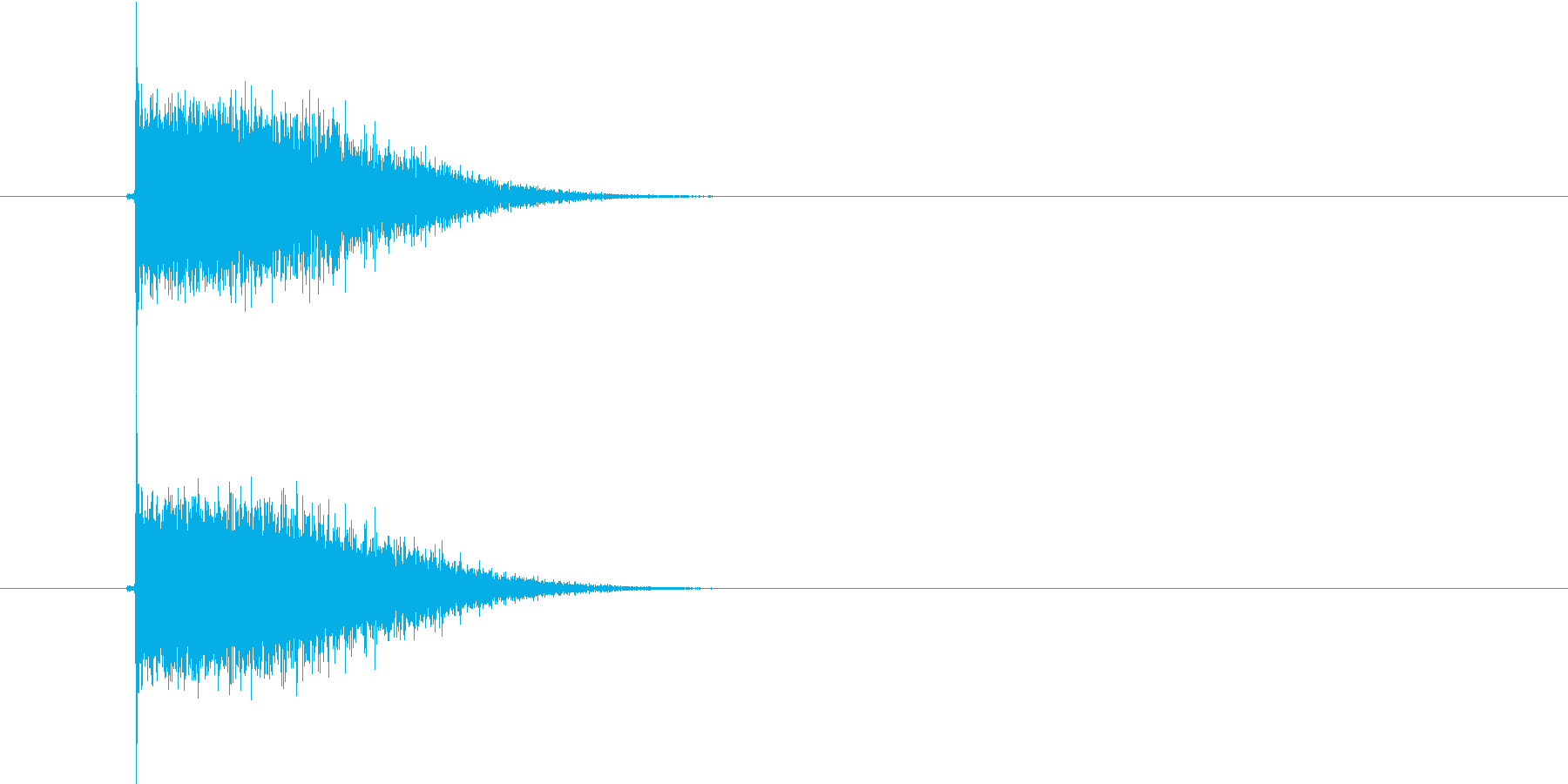 スピード感があるプシューという発射音の再生済みの波形