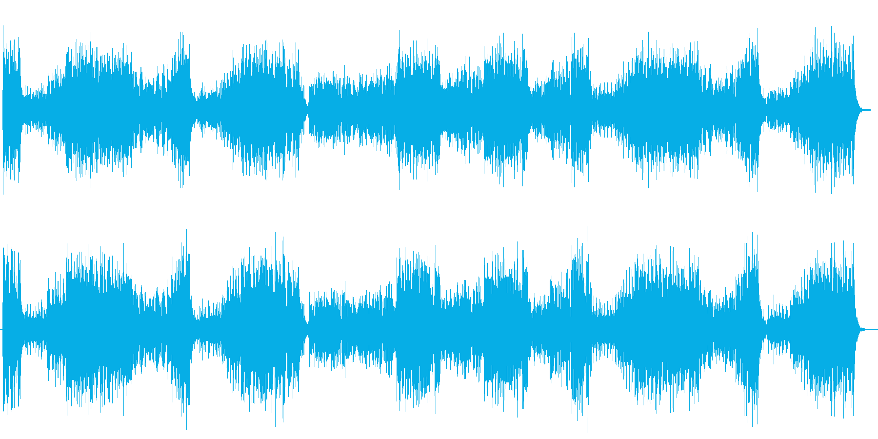 運動会に使われるクラシックの行進曲の再生済みの波形