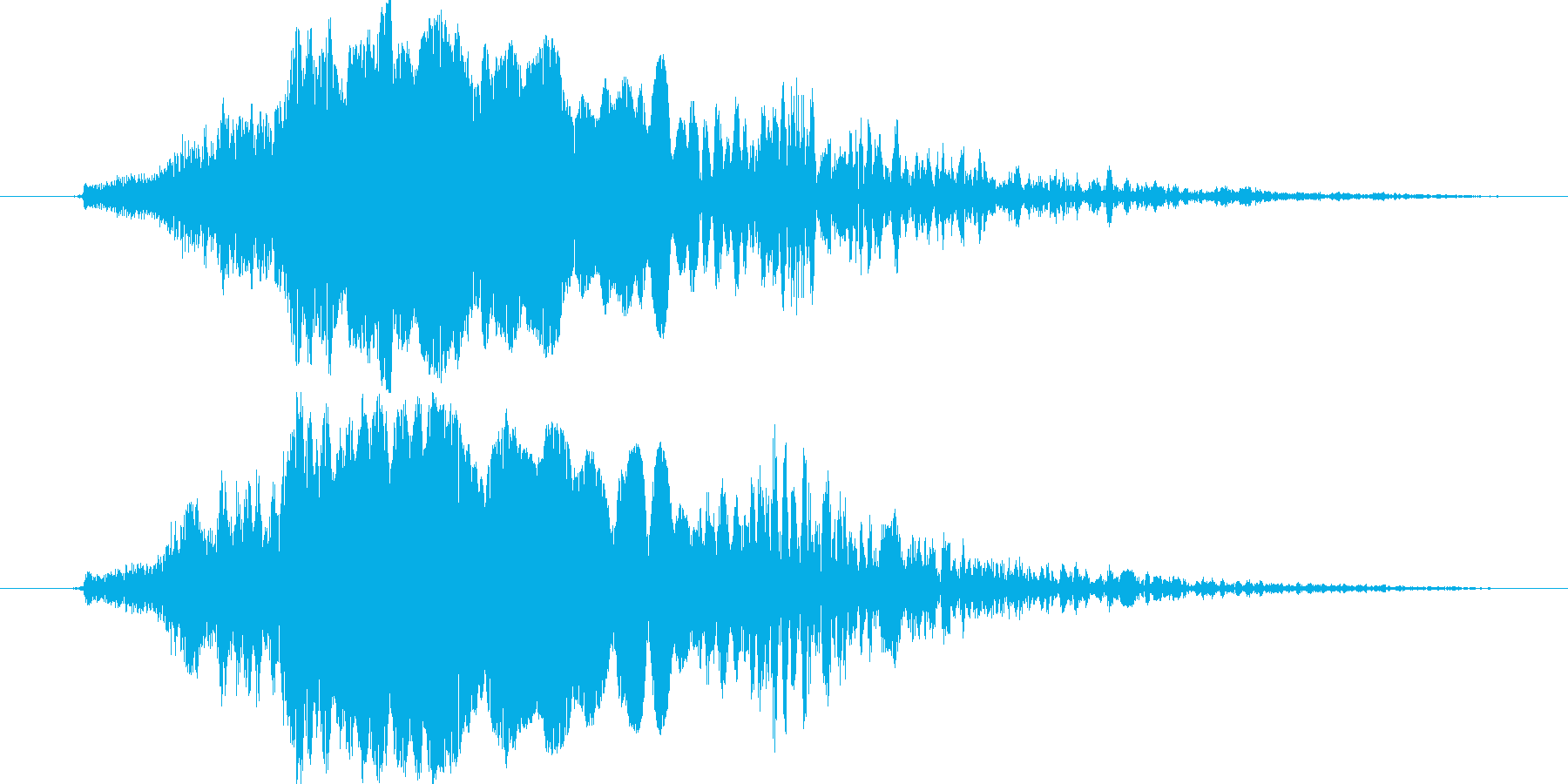 ワシの鳴き声の再生済みの波形