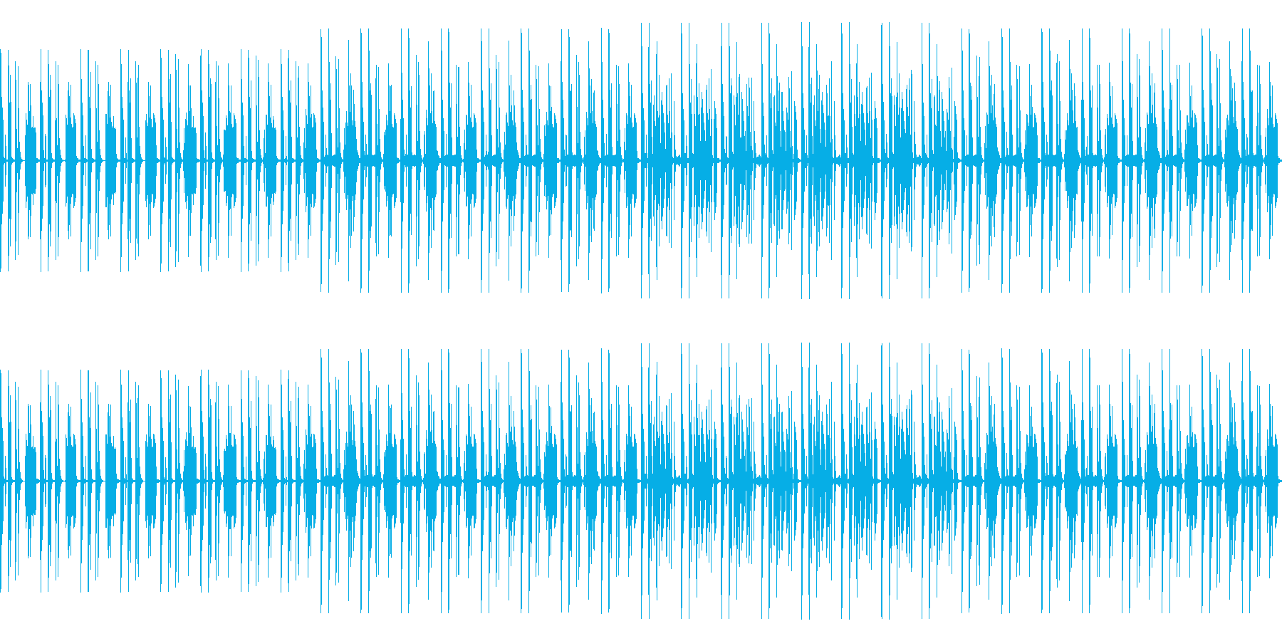 RPGのダンジョン内風BGM(loop)の再生済みの波形