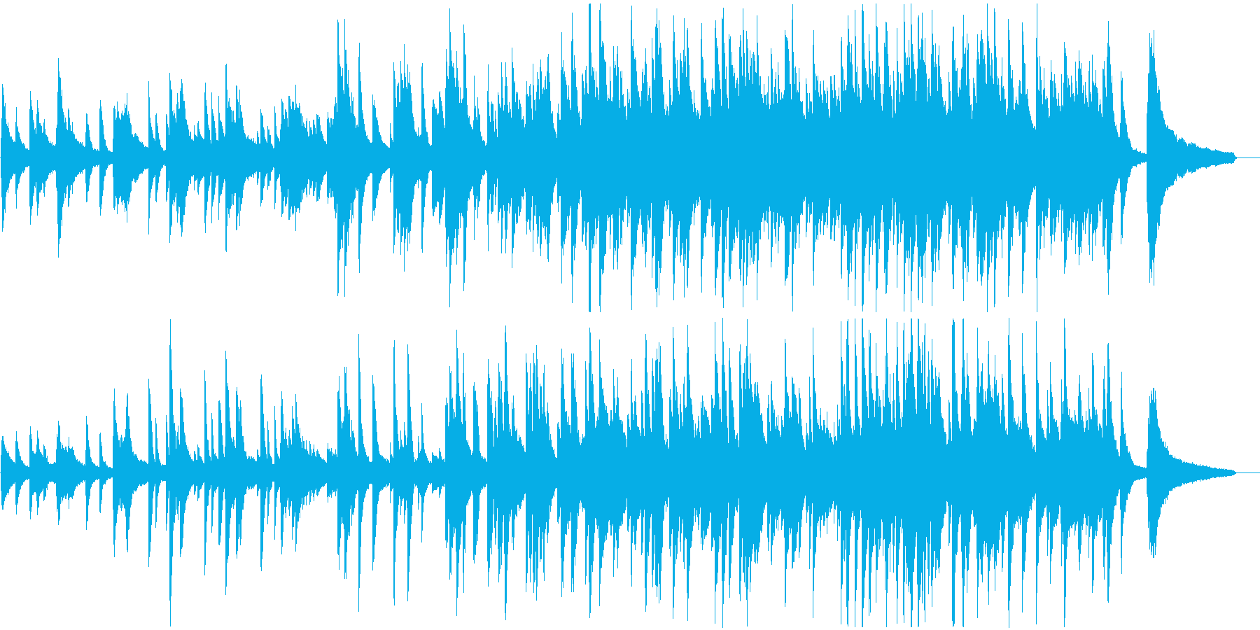 癒し系のゆったりしたピアノ曲です。の再生済みの波形