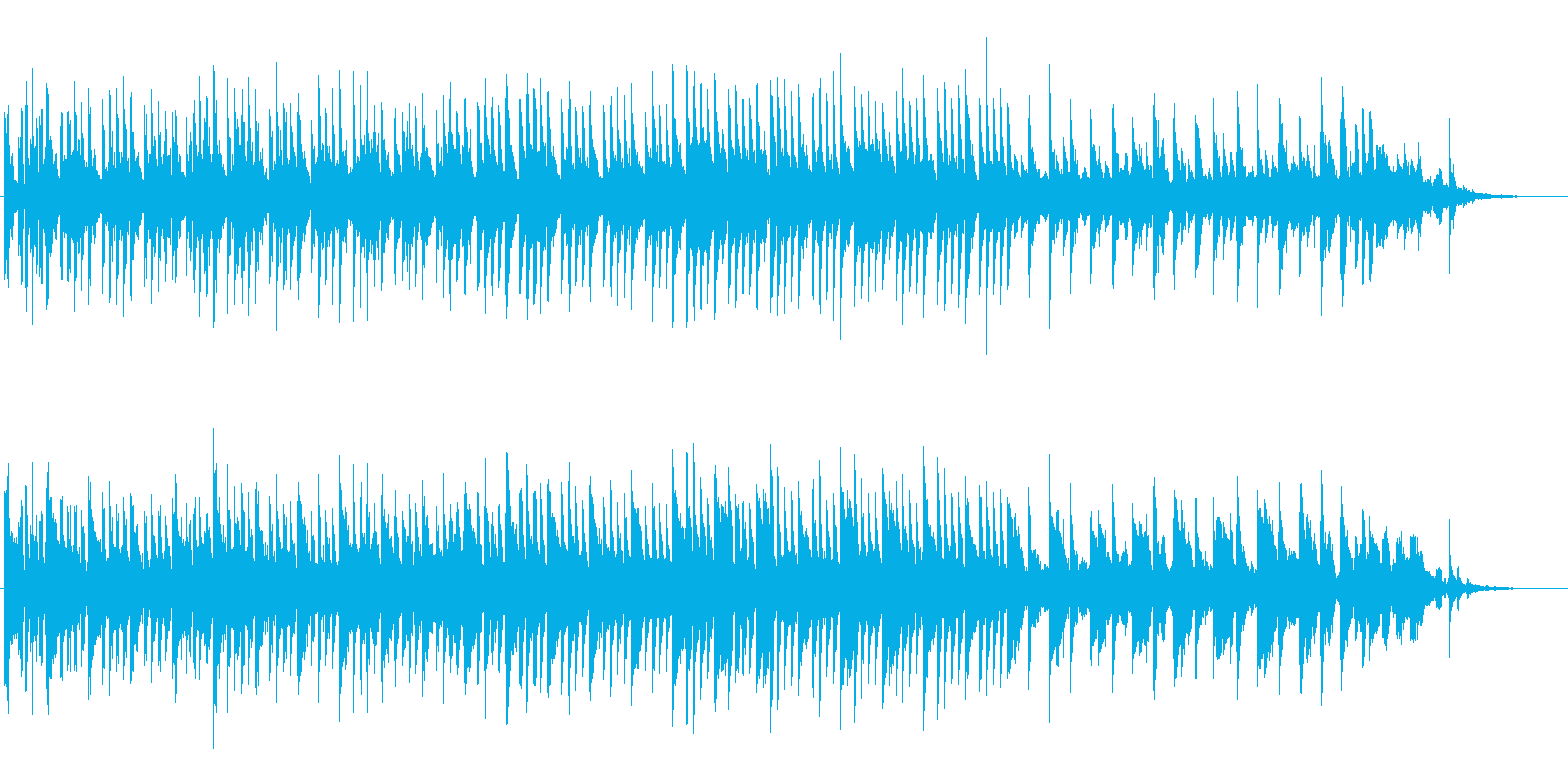 シンセによるコミカルなジングルの再生済みの波形