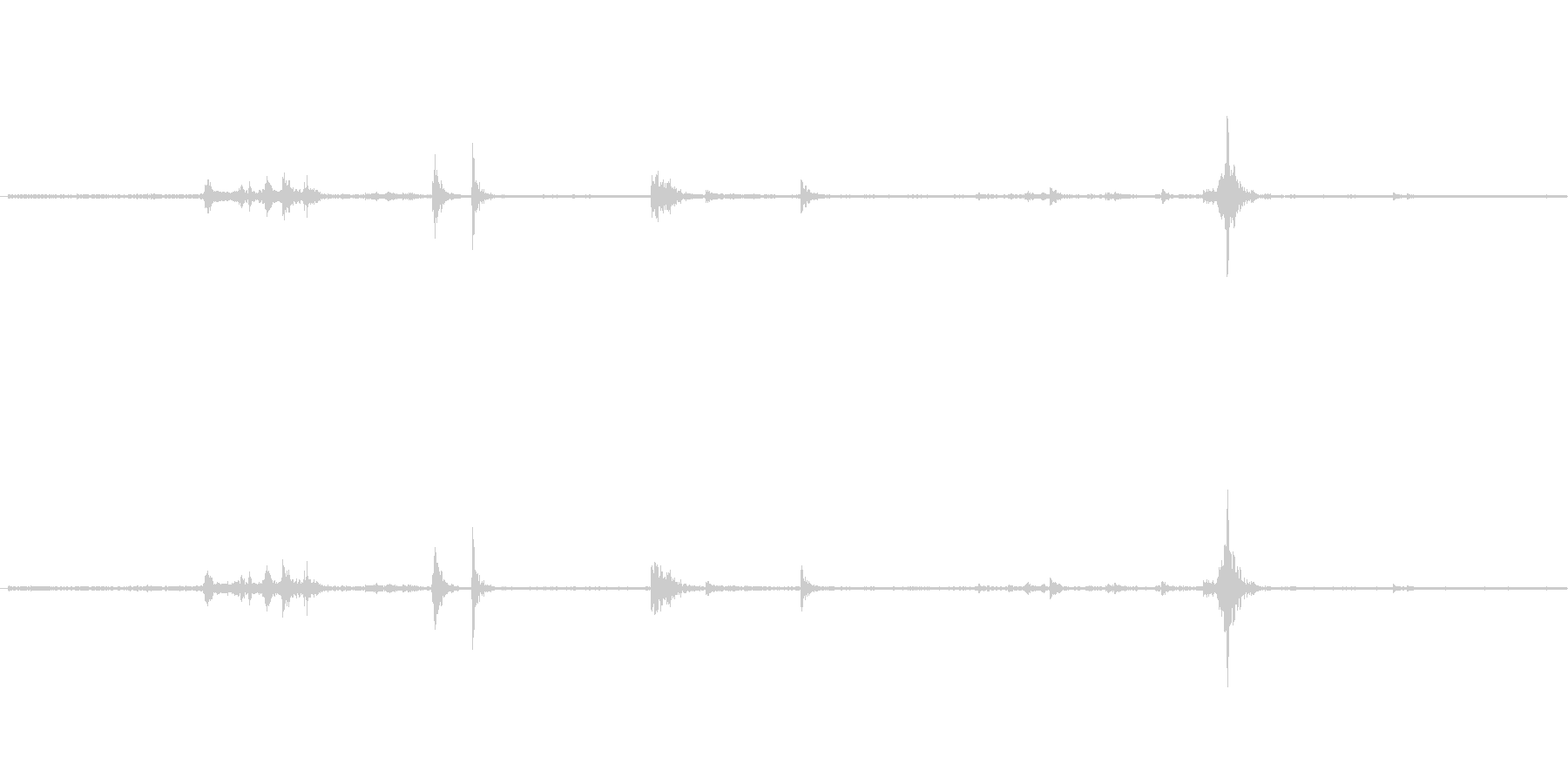 冷蔵庫の開閉音・物の取り出し音ですの未再生の波形
