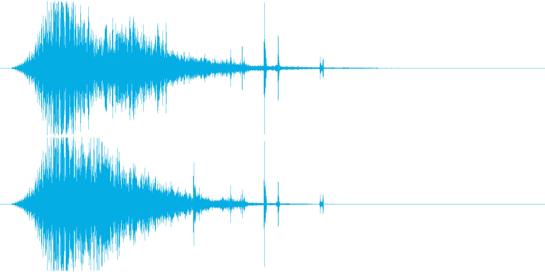 氷魔法の音1(凍てついた風で凍らせる)の再生済みの波形