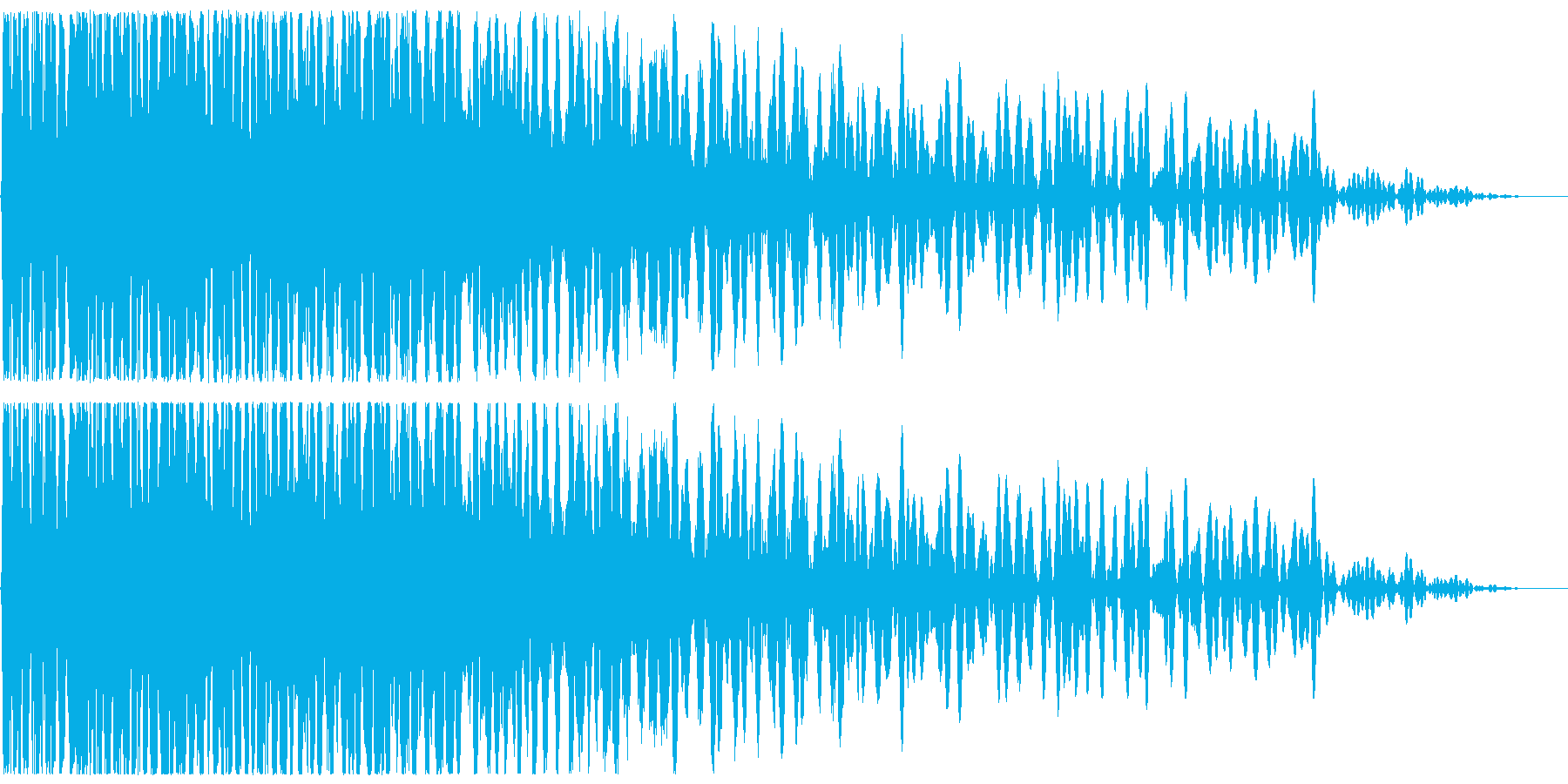 ドカーン(爆発音、被弾)の再生済みの波形