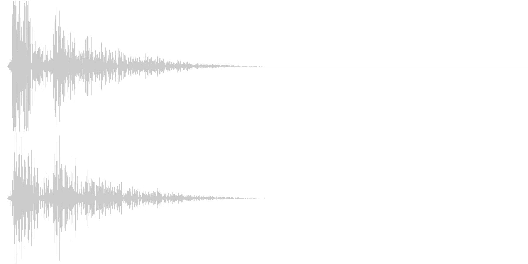 コンコンコーン…(物を落とした時の音)の未再生の波形