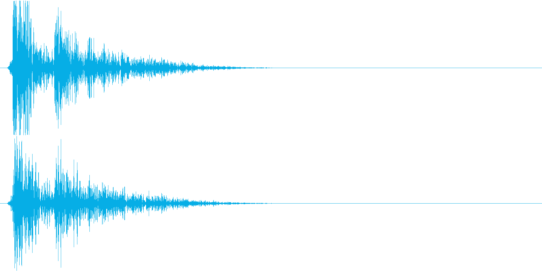コンコンコーン…(物を落とした時の音)の再生済みの波形