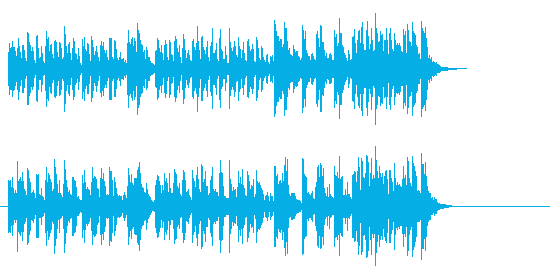 愛らしいコミカル調BGM(イントロ)の再生済みの波形