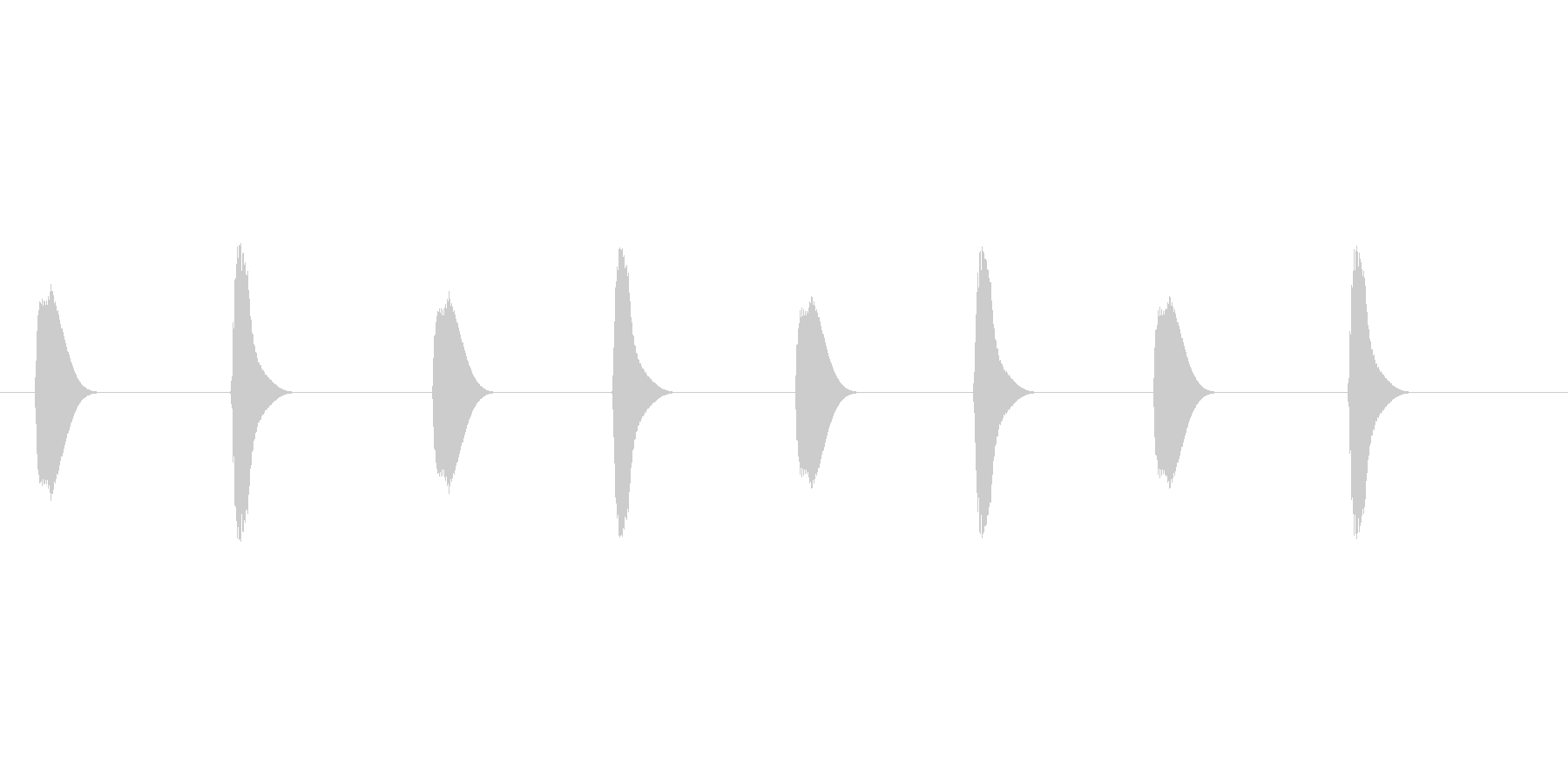 【足音】コミカル 丸みのある非現実系の未再生の波形