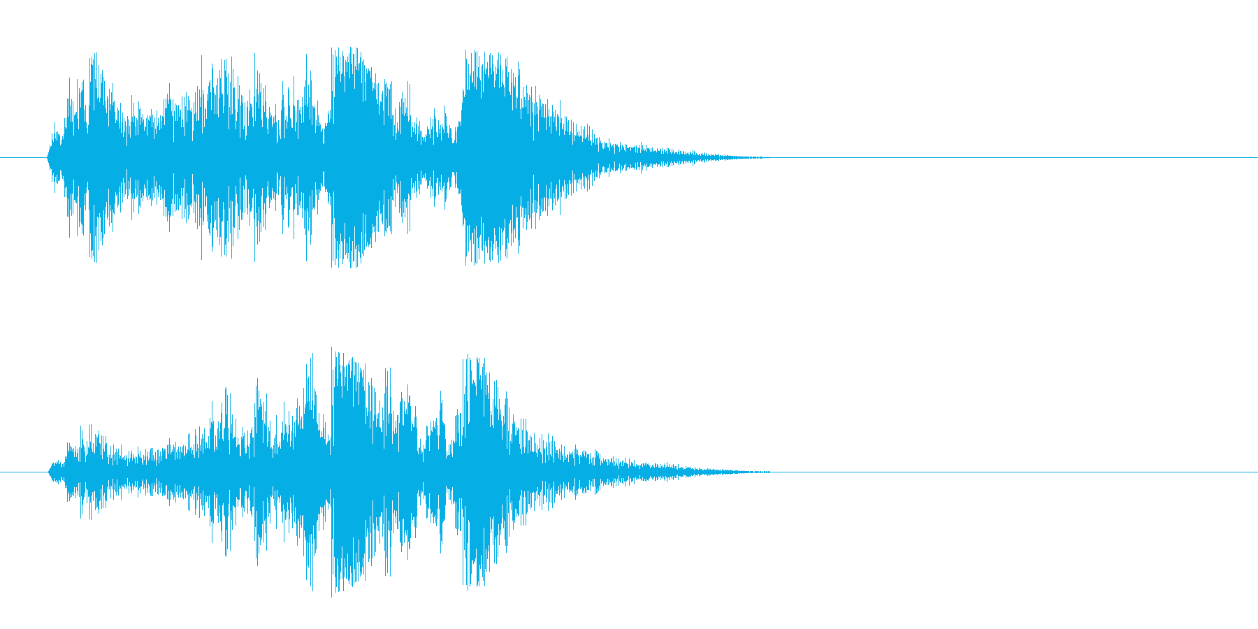 チュイン(高めの音)の再生済みの波形