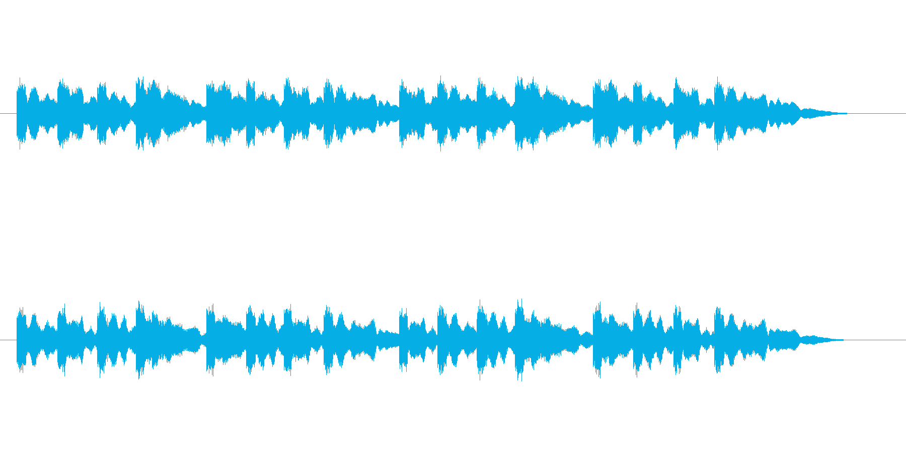 キーンコーンカーンコーンの再生済みの波形