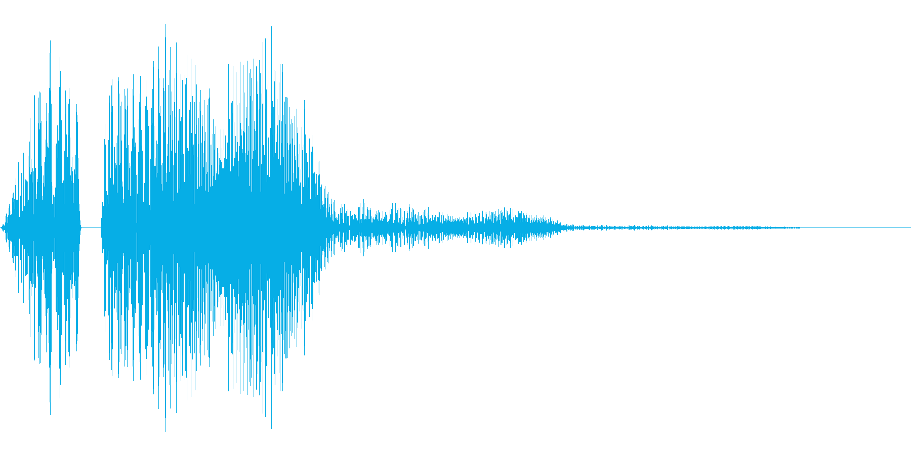ポコッというボタンやタッチ音に使えるか…の再生済みの波形