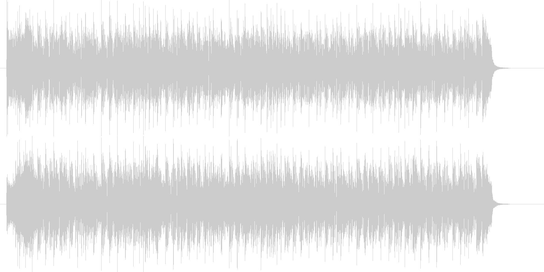 疾走感あるファンキーなインスト曲の未再生の波形
